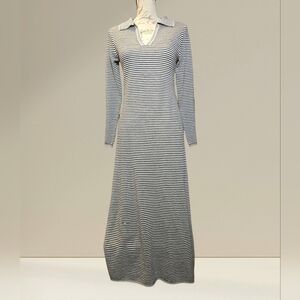 A New Day Striped Black and White Maxi Sweater Dress Size Small